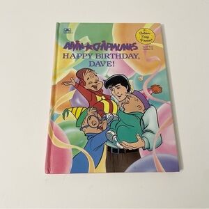 Vintage 90s Alvin and the Chipmunks Happy Birthday Dave Book